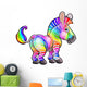 Cartoon Rainbow Zebra Wall Decal
