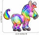 Cartoon Rainbow Zebra Wall Decal