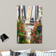 Famous Street Flowers Decorated Wall Decal