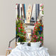 Famous Street Flowers Decorated Wall Decal