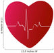 red heart with heart beat or rhythm Wall Decal