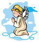 Angel Is Praying Sky Wall Decal