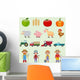 Farm Icons Set Wall Decal