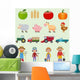 Farm Icons Set Wall Decal