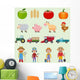 Farm Icons Set Wall Decal