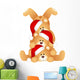 Stack of Christmas teddy Bears Wall Decal