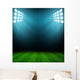stadium lights at night and stadium Wall Mural