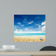 beach background with football Wall Mural