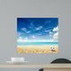 beach background with football Wall Mural