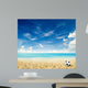beach background with football Wall Mural