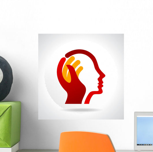 human head thinking a new idea Wall Decal