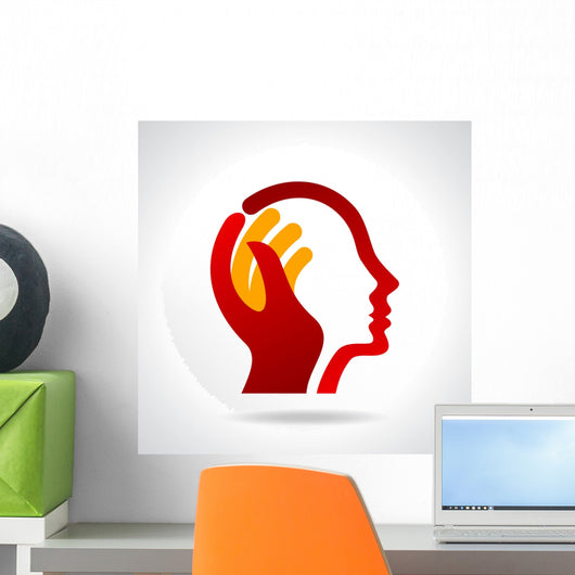 human head thinking a new idea Wall Decal
