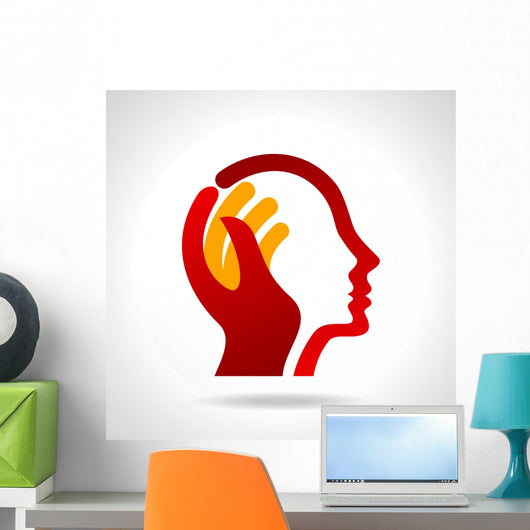 human head thinking a new idea Wall Decal