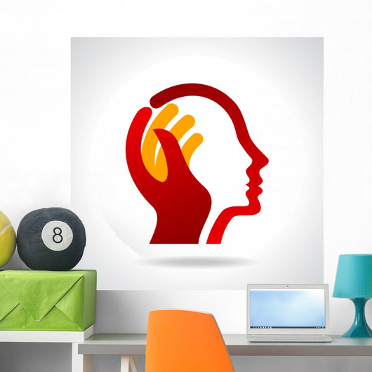 human head thinking a new idea Wall Decal