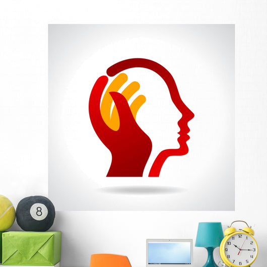 human head thinking a new idea Wall Decal