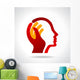 human head thinking a new idea Wall Decal