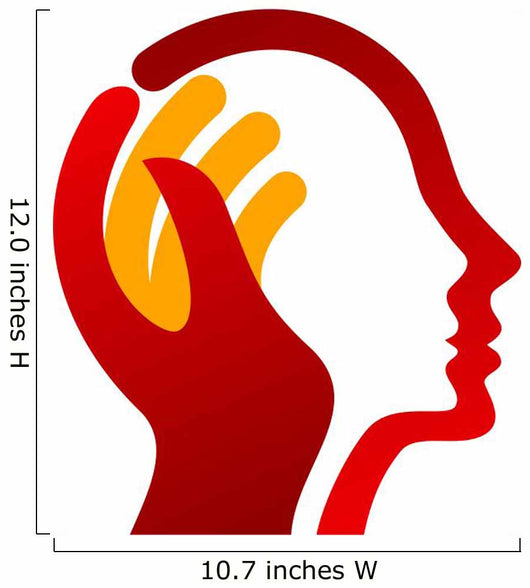 human head thinking a new idea Wall Decal