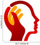 human head thinking a new idea Wall Decal
