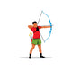 Athlete Archery Vector Sign Wall Decal