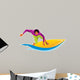 Surfing Vector Sign Wall Decal