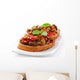 Bruschetta caponata with raisins and pine nuts decorated with a  Wall Decal