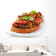 Bruschetta caponata with raisins and pine nuts decorated with a  Wall Decal