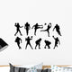 football silhouettes Wall Decal