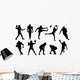 football silhouettes Wall Decal