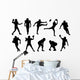 football silhouettes Wall Decal