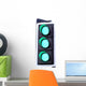 Three Green lights on a traffic pole go Wall Decal