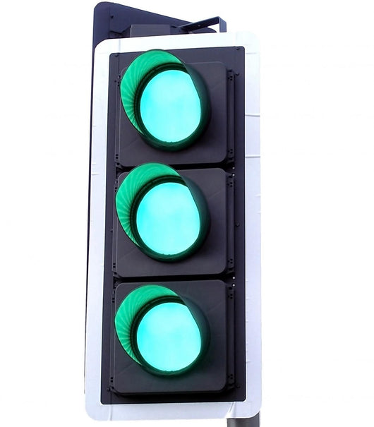 Three Green Lights On A Traffic Pole Go Wall Decal