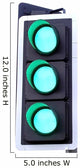 Three Green lights on a traffic pole go Wall Decal