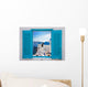 Santorini Scene Window Wall Decal