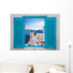 Santorini Scene Window Wall Decal