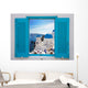 Santorini Scene Window Wall Decal