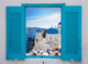 Santorini Scene Window Wall Decal