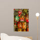 mayan wooden masks guatemala market Wall Mural