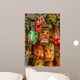 mayan wooden masks guatemala market Wall Mural