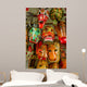 mayan wooden masks guatemala market Wall Mural