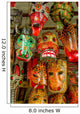mayan wooden masks guatemala market Wall Mural