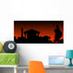 ancient city with guardian. second variant Wall Mural