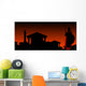 ancient city with guardian. second variant Wall Mural