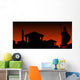 ancient city with guardian. second variant Wall Mural