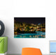 Night swimming pool side of tropical hotel Wall Mural