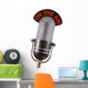 Retro Microphone Wall Decal