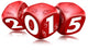 Dice 2015 Happy New Year Wall Decal
