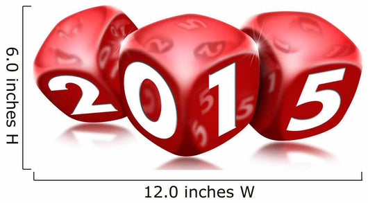 Dice 2015 Happy New Year Wall Decal