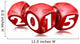 Dice 2015 Happy New Year Wall Decal