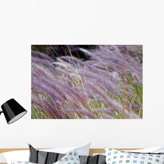 Green Field and Purple Wall Decal