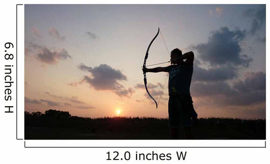 Archery Silhouette Sunset Wall Mural